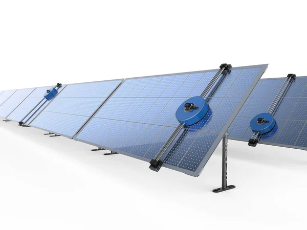 Rendering Automation Roboterarme Saubere Sonnenkollektoren — Stockfoto