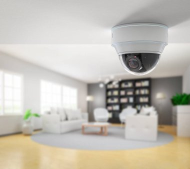Ev güvenliği için 3D güvenlik kamerası ya da CCTV kamerası oluşturuluyor