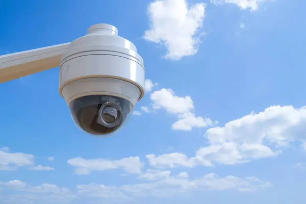 3d rendering security camera or cctv camera with blue sky background