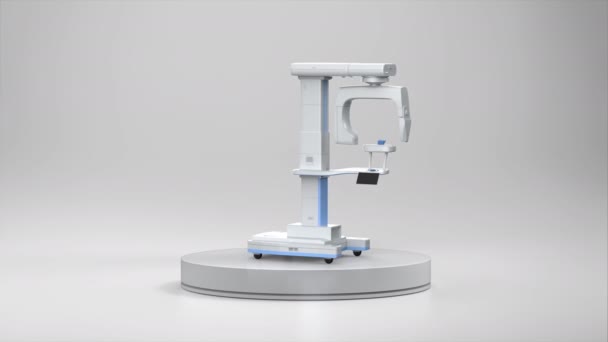 ステージビデオ4Kの歯科処置のための3DレンダリングX線スキャナー機械 — ストック動画