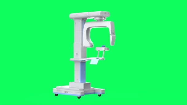 Rendering Röntgenscanner Für Zahnärztliche Behandlung Auf Grünem Bildschirm Vdo — Stockvideo