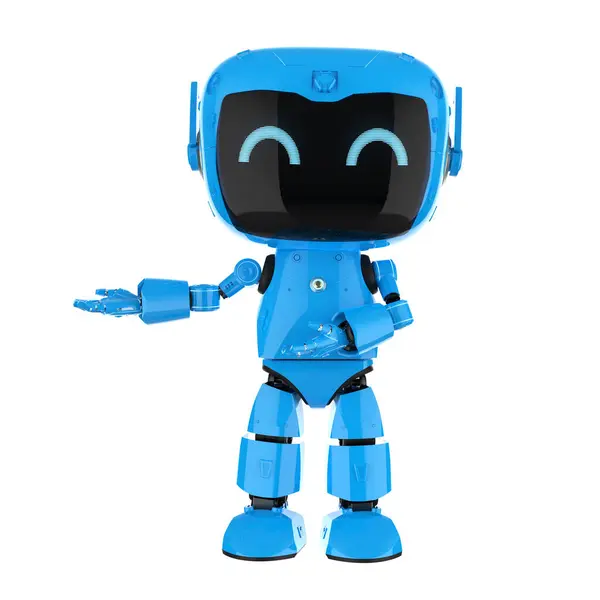 Renderizado Lindo Pequeño Robot Asistente Personal Inteligencia Artificial Con Personaje —  Fotos de Stock