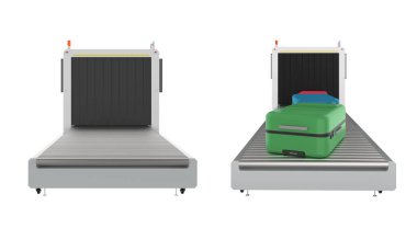 3 boyutlu tarama makinesi beyaz üzerine izole edildi