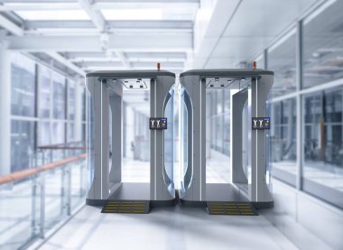 3D görüntüleme yolcusu metal detektörü için tarayıcı ya da havaalanı güvenlik kapısından geç