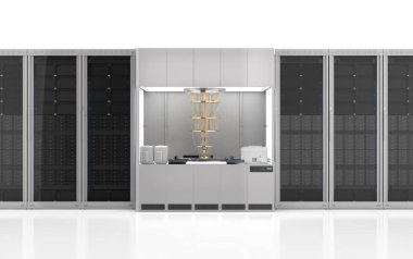 Sunucu odasında kuantum bilgisayar makinesiyle kuantum sunucu ağı oluşturuluyor