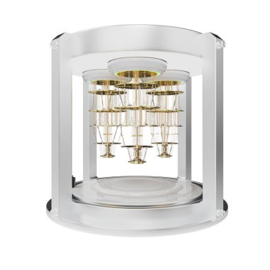 Kalkan kapsülündeki kuantum bilgisayar makinesi beyazda izole edildi