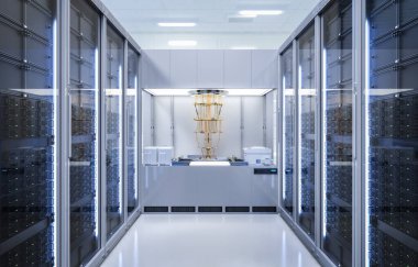 Sunucu odasında kuantum bilgisayar makinesiyle kuantum sunucu ağı oluşturuluyor