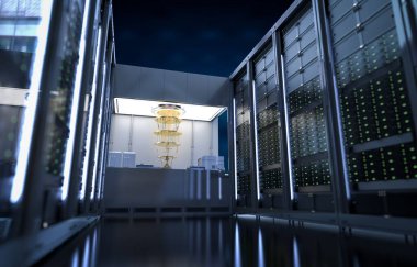 Sunucu odasında kuantum bilgisayar makinesiyle kuantum sunucu ağı oluşturuluyor