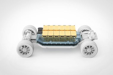 3D işlemeli altın elektrikli araç bataryası veya alt takımlı lityum iyon hücre modülü