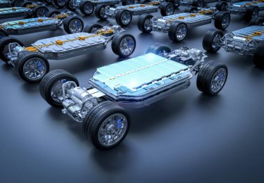 3D görüntüleme elektrikli araç bataryası veya alt takımlı lityum-iyon kese modülü paketi