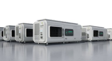 3d rendering energy storage system or battery container unit
