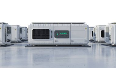 3d rendering energy storage system or battery container unit