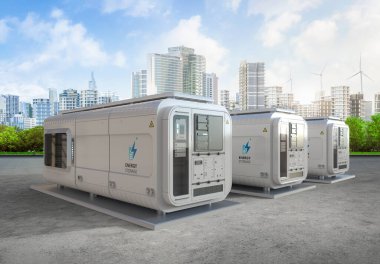 Sıfır emisyonlu akıllı şehir için 3D enerji depolama sistemi veya pil taşıyıcı birimi