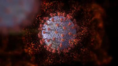 Virüs hücresi veya covid-19 hücre hastalığı 4k görüntüsü