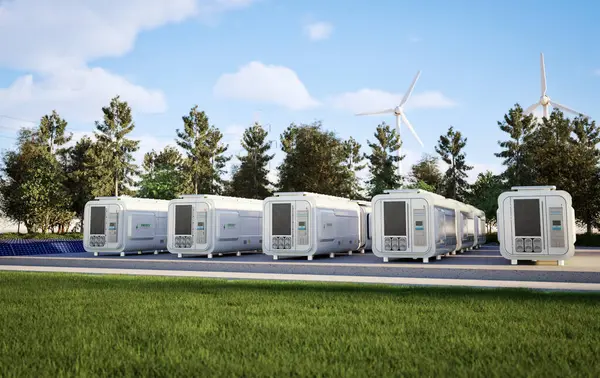 Sıfır emisyonlu 3d enerji depolama sistemi veya pil kabı birimleri grubu