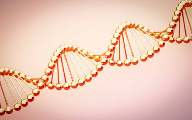 3D görüntüleme dijital DNA sarmalı veya parlayan ışık ile genom yapısı