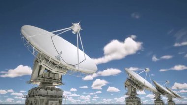 Dijital telekomünikasyon için uydu antenleri grubu