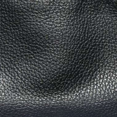 Black leather material texture for use as background.