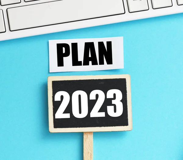 Plan 2023 Texte Concept Affaires Plans Pour Nouvelle Année — Photo