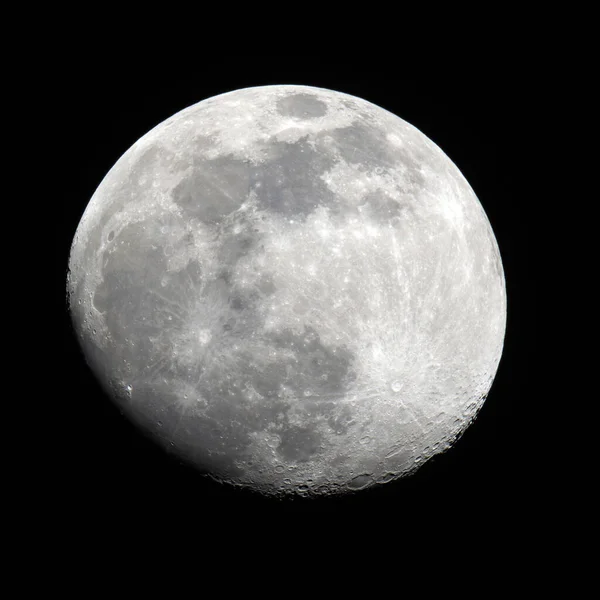 Luna Con Fondo Cielo Negro Noche —  Fotos de Stock