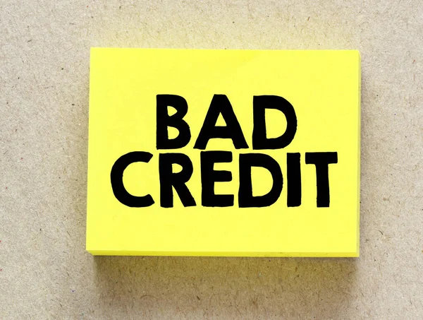 Bad Credit Mensagem Pergunta Local Trabalho — Fotografia de Stock