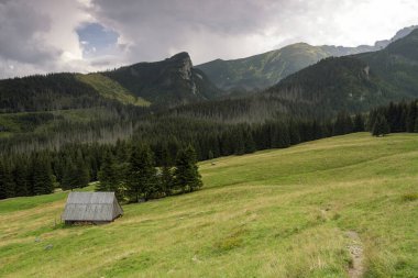 Tatra Dağları 'ndaki eski ahşap kulübeler