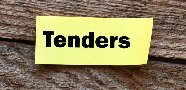 Tendres Text Small Yellow Sheet Paper Thread Table —  Fotos de Stock