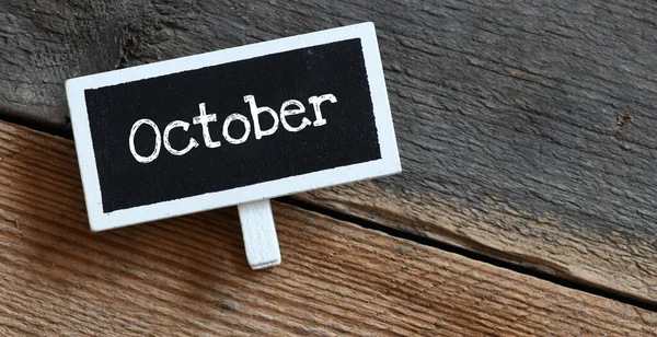 October Chalk Board Table — Foto Stock