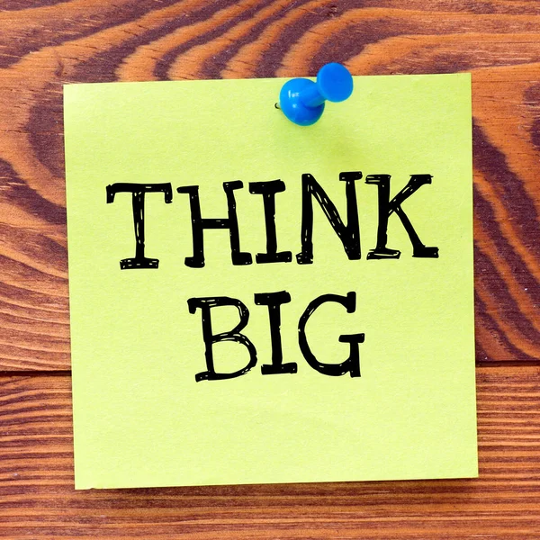Think Big Words Small Piece Paper — Stock Photo, Image