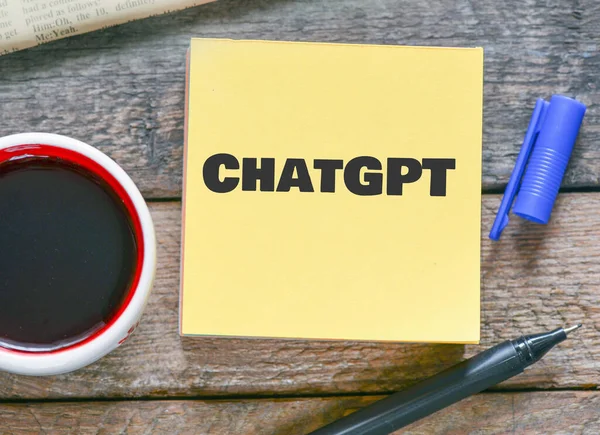 Chatgpt Λέξη Στο Σημειωματάριο Γραφείου — Φωτογραφία Αρχείου