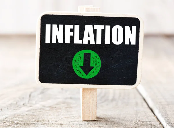 Inflation Green Arrow Reduce Inflation Koncept Pro Obchod — Stock fotografie