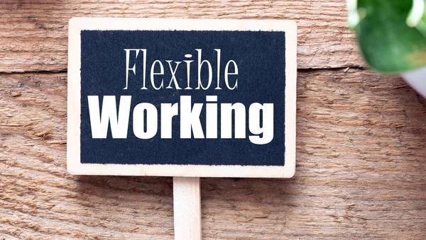 Flexible Working Words Small Chalk Board — Stock Photo, Image