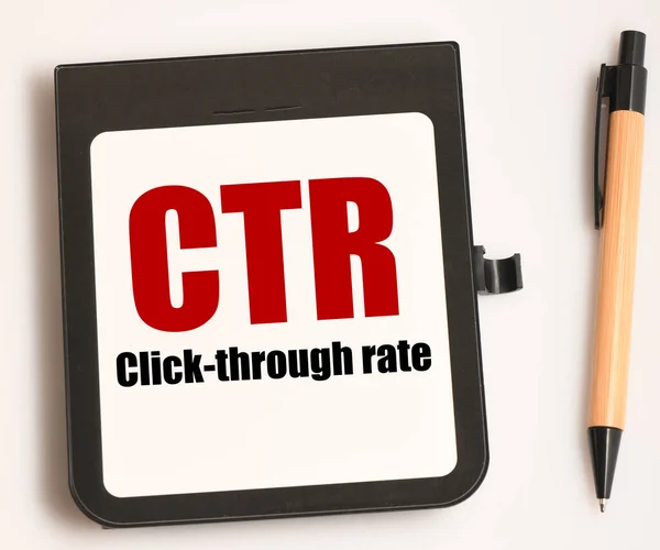 Ctr Click Rate Λέξεις Ένα Μικρό Σημειωματάριο — Φωτογραφία Αρχείου