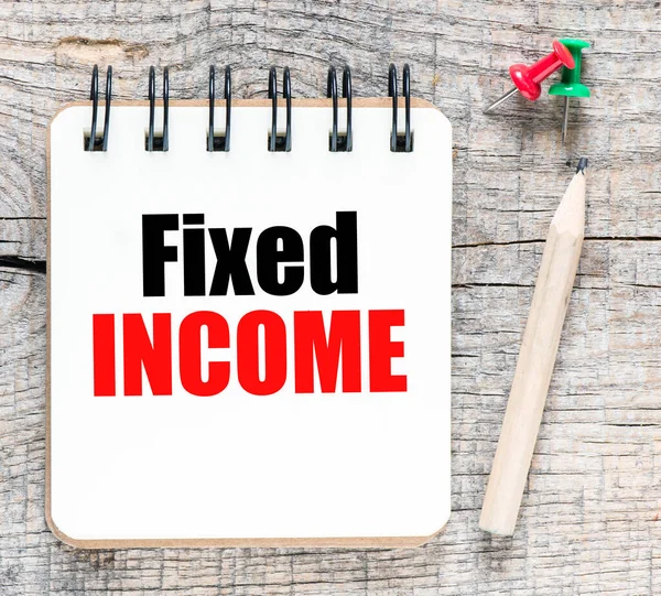 Fixed Income Wort Büro Notizbuch — Stockfoto