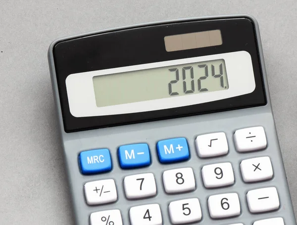 2024 Wyświetlaczu Kalkulatora — Zdjęcie stockowe