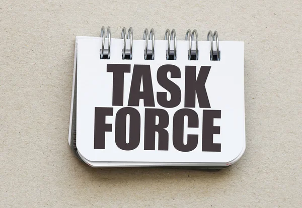 Task Force Ord Kontorsanteckningsbok — Stockfoto