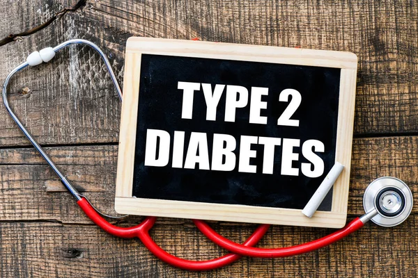 Type Diabetes Woorden Een Krijtbord — Stockfoto