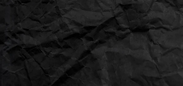 Papier Noir Froissé Comme Fond Texture — Photo