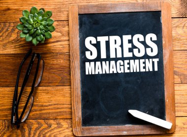 Tahtadaki Stres Yönetimi kelimeleri.