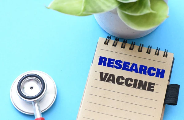 Vacuno Investigación Palabra Cuaderno Oficina — Foto de Stock