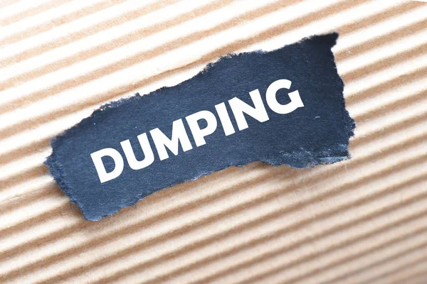 Palabra Dumping Papel Roto Concepto Negocio — Foto de Stock