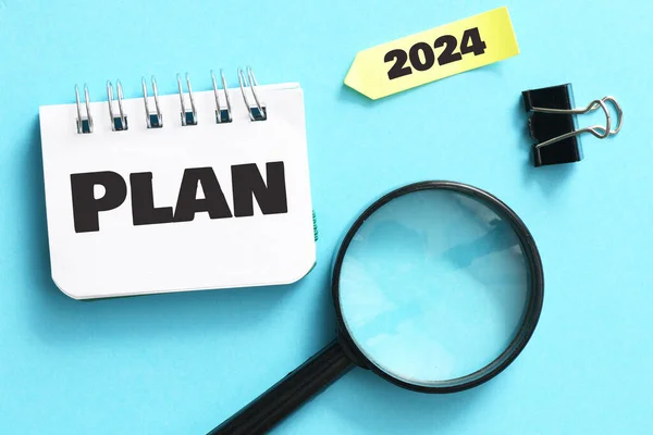 Affärsidé Plan 2024 Ord Anteckningsbok — Stockfoto