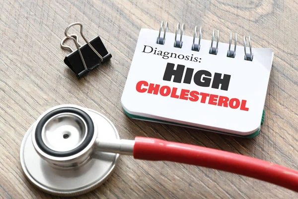 Hoge Ldl Cholesterol Diagnose Opgeslagen Het Notitieboekje — Stockfoto