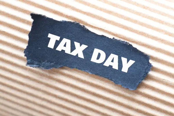 Tax Day Text Card Concept Background — Stock Photo, Image