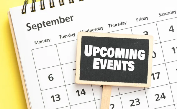 Upcoming Events Text Concept Background — Stockfoto