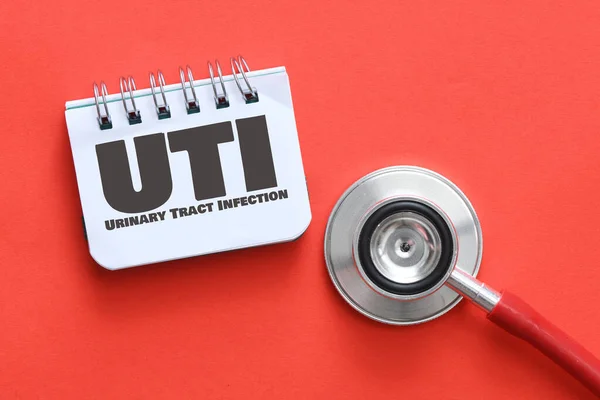 Uti Urinary Tract Infection Words Piece Paper — Stock Photo, Image