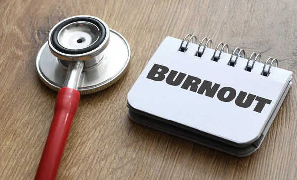 Palabra Burnout Como Concepto Médico — Foto de Stock