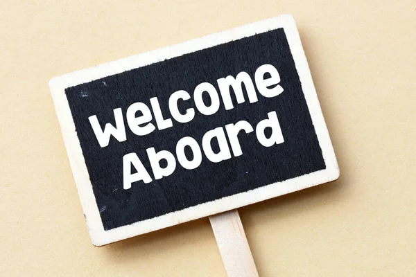 Welcome Word Welcome Written Chalk Board — Stock Photo, Image