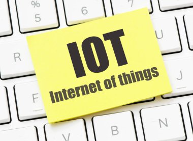 IOT - İnternetteki şeker hastalığı, bir kağıt parçasındaki sözcükler.