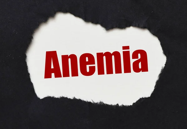 Word Anemia Piece Paper Next Stethoscope — Stock Photo, Image
